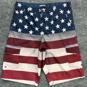 Tony Hawk Cargo Shorts Men's Size 31 American Flag USA Patriotic Skate Style